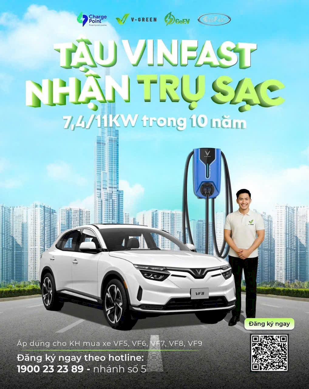 Tậu Vinfast Nhận Trụ Sạc Miễn Phí - Vinfast Nguyễn Văn Linh (Long Biên)