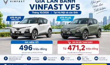 Giá lăn bánh VinFast VF5 tháng 10/2026 | VinFast Long Biên